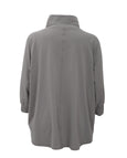 Sympli Fleece Funnel Neck Pullover with Kangaroo Pocket in Taupe