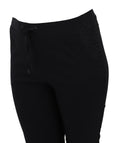 Verpass Stretch Drawstring Jogger with Lace Hem in Black
