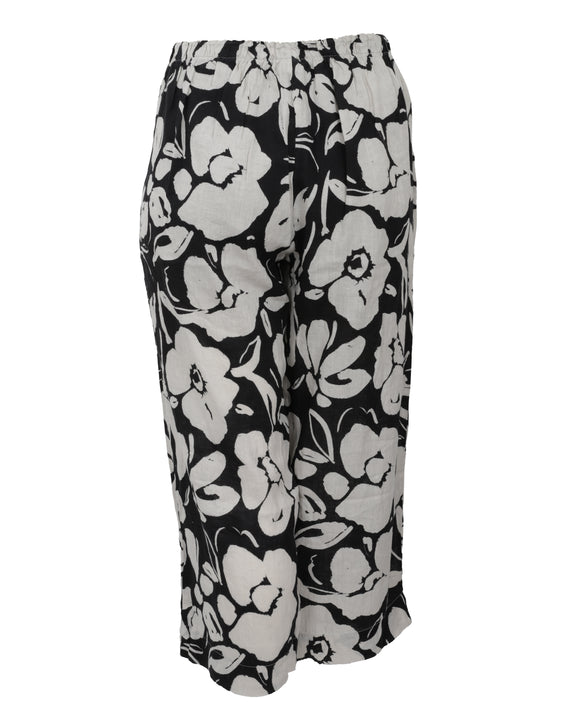 Bryn Walker Fiore Floral Print Linen Saba Pant with Drawstring Waist