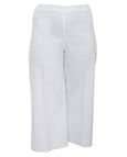 Joseph Ribkoff Stretch Pull-On Wide Leg Crop Pant in White