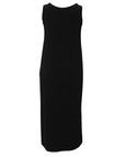 Sympli Reversible Neckline Slit Tank Dress in Black