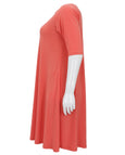 Sympli Nu Trapeze Dress with Short in Coral