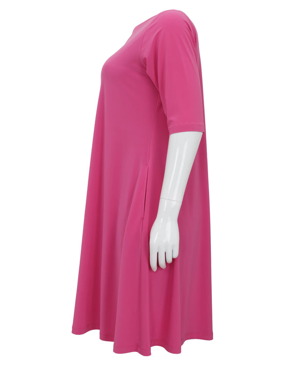 Sympli Nu Trapeze Dress with Short in Peony