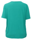 Verpass Short Sleeve Tee with Twist Neck Detail in Turquoise