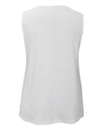 Noen Scoop neck Jersey Seamed Tank in Off-White