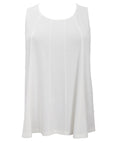 Noen Scoop neck Jersey Seamed Tank in Off-White