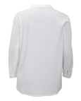 Eileen Fisher Jersey Knit Mandarin collar Shirt in White