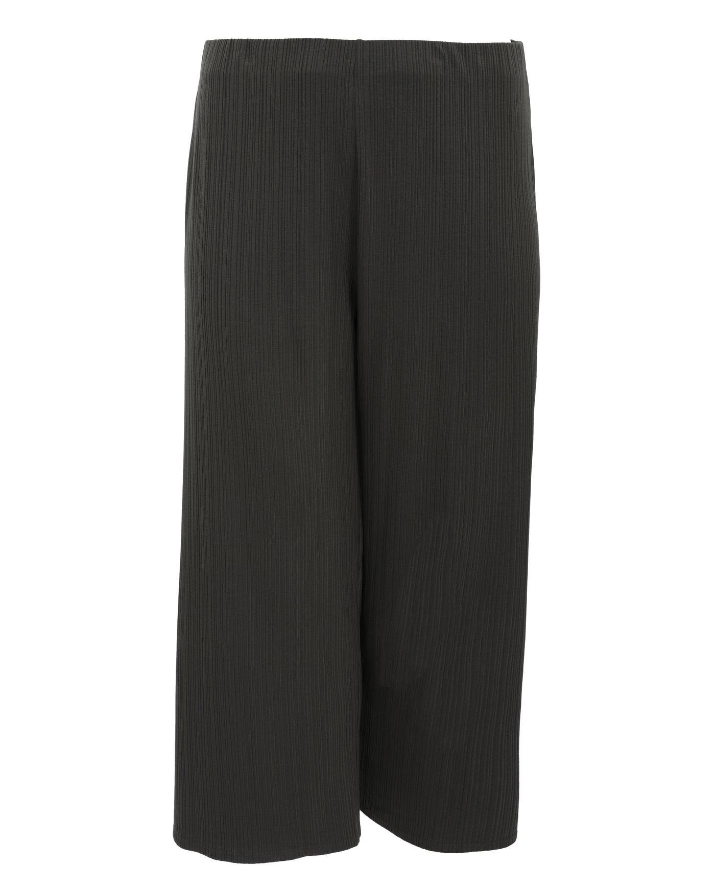 Eileen Fisher Variegated Rib Knit Wide Ankle Pant in Grove