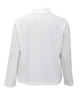 Eileen Fisher Flex Ponte Classic Collar Zip up Jacket in Ivory