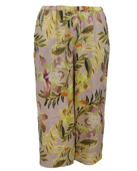 Alembika Lilly Print Linen Pull-on soft pant