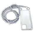 Mo Bead Silver Wood Bead Phone Chain with Universal Phone Patch