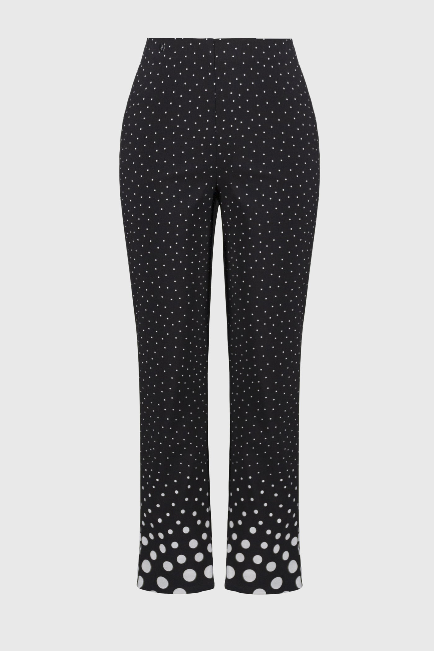 Joseph Ribkoff Millennium Degrade Dot Print Crop Pant in Blk/Van