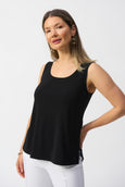 Joseph Ribkoff silky Knit Scoopneck Cami in Black