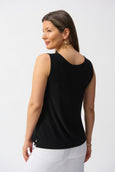 Joseph Ribkoff silky Knit Scoopneck Cami in Black