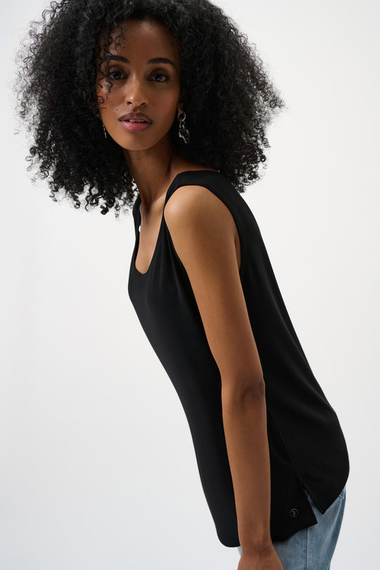 Joseph Ribkoff Silky Knit Scoop Neck Camisole in Black