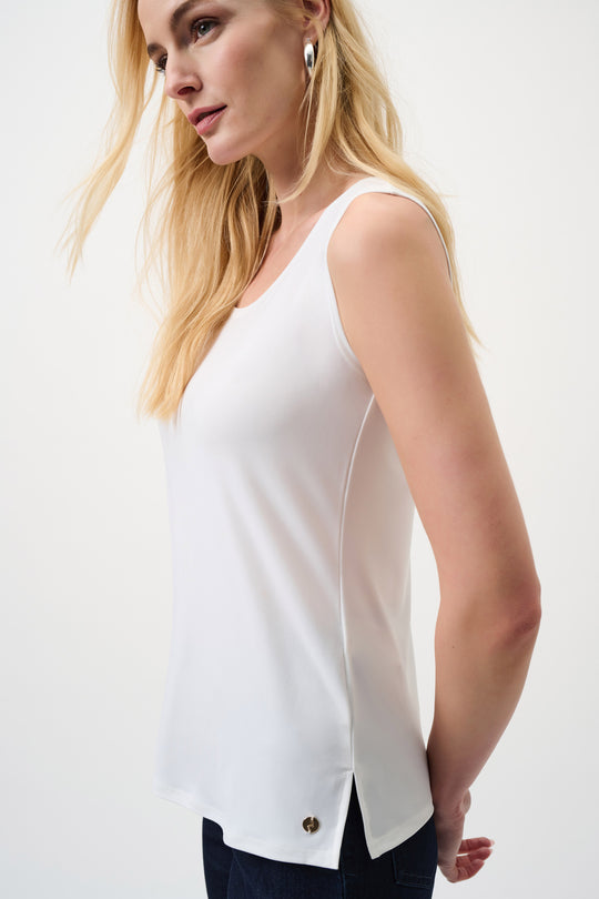 Joseph Ribkoff Silky knit Scoop neck Camisole in Vanilla