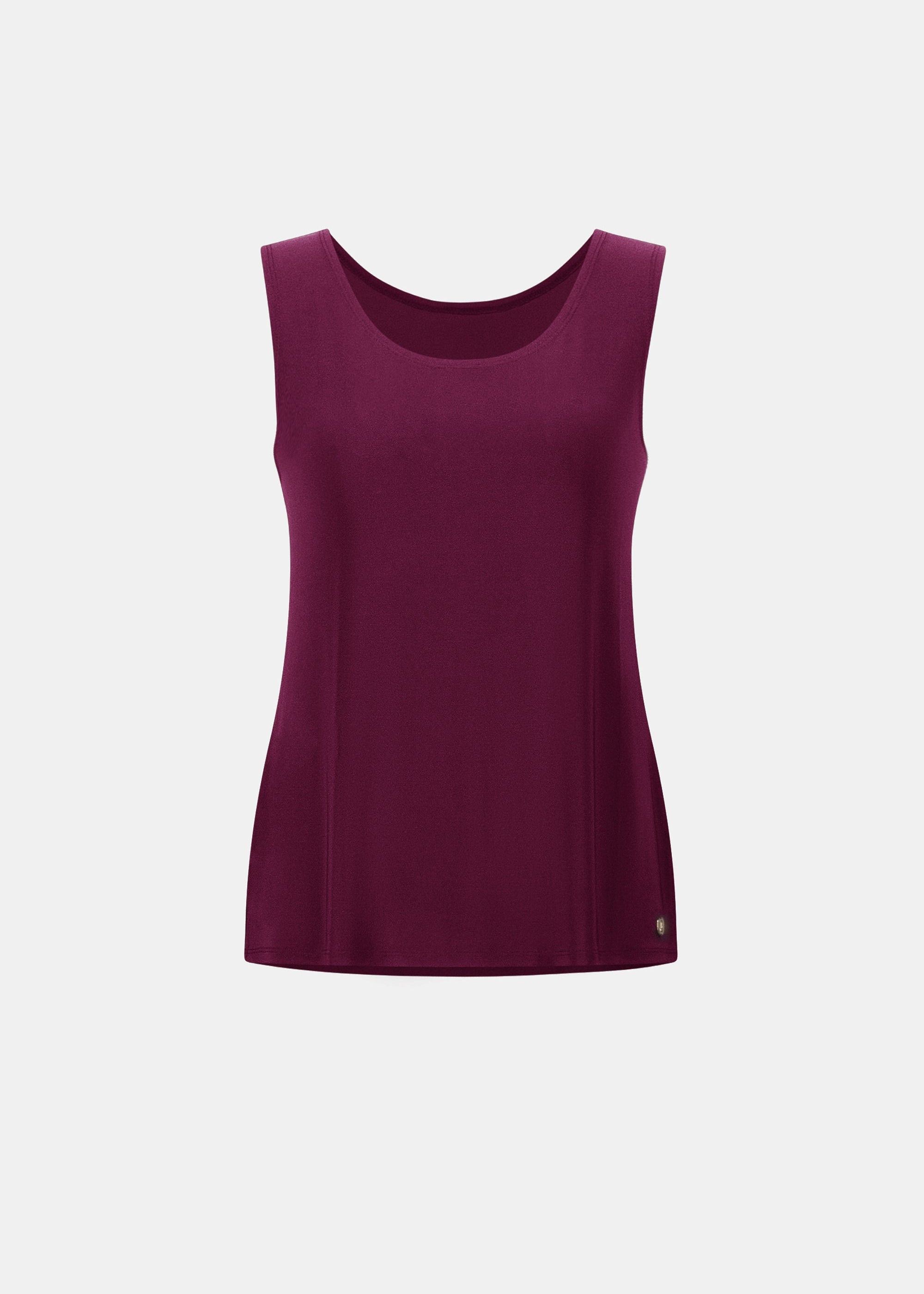 Joseph Ribkoff silky knit scoop neck cami in elderberry