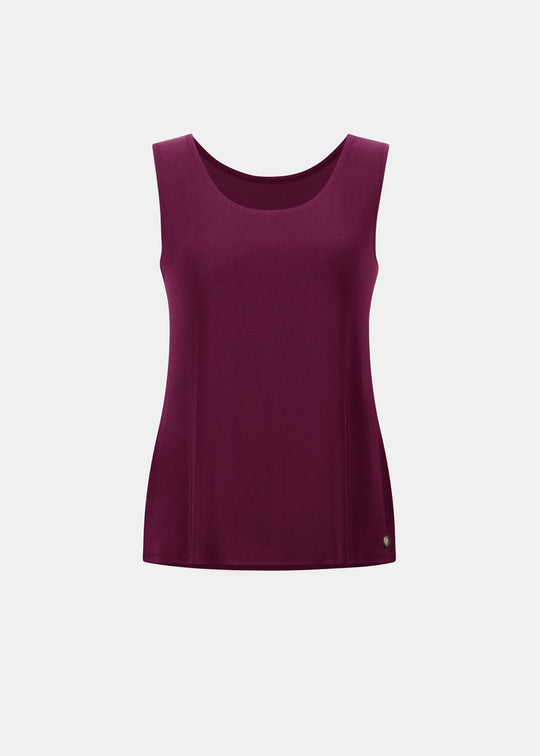 Joseph Ribkoff silky knit scoop neck cami in elderberry