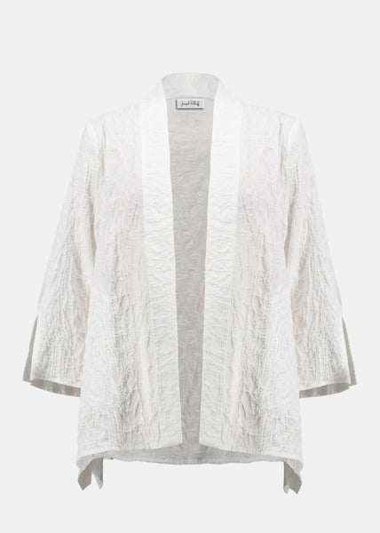 Joseph Ribkoff Jacquard Straight Cover-up in White