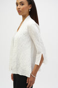 Joseph Ribkoff Jacquard Straight Cover-up in White