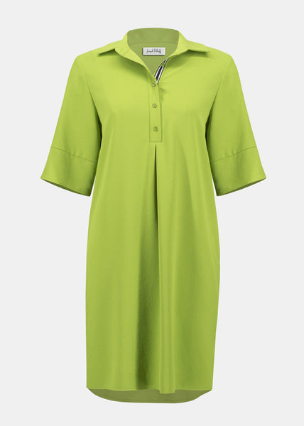 Joseph Ribkoff Eggshell Shirt Dress in Greenery