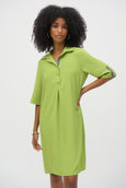 Joseph Ribkoff Eggshell Shirt Dress in Greenery