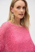 Joseph Ribkoff 2 Piece Chenille Open Stitch Sweater in Bubblegum