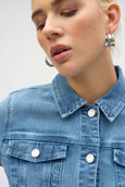 Joseph Ribkoff Stretch Denim Jacket with Embroidery