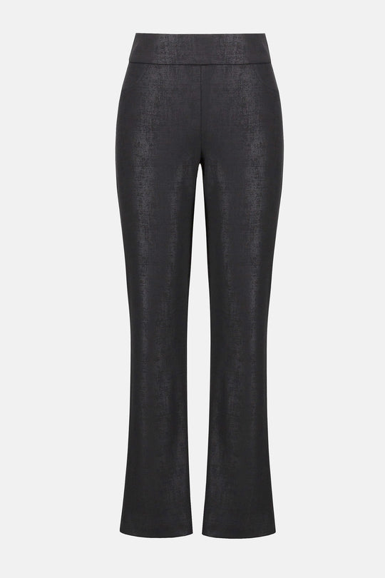 Joseph Ribkoff Foiled Print Knit P.O. Pant in Black