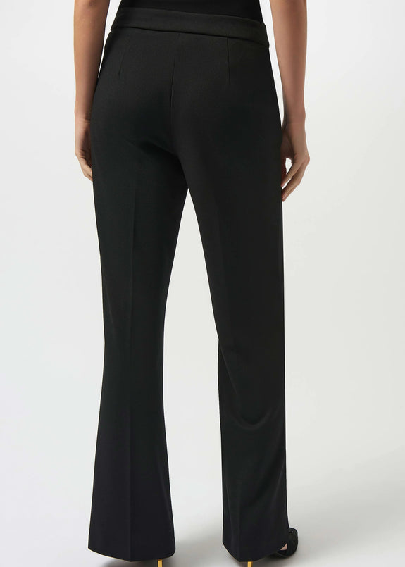 back view of plus size Joseph Ribkoff Scuba Flared Pant in Black