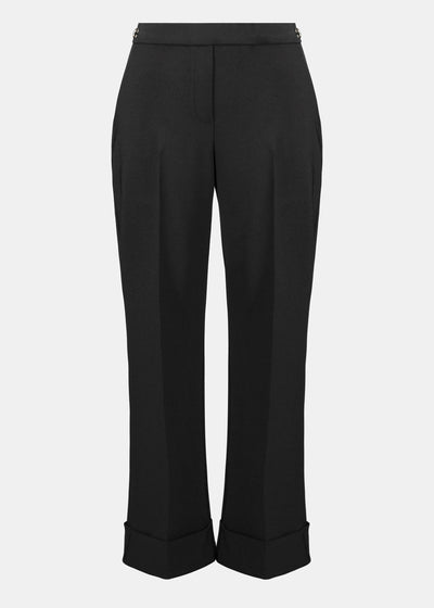 Joseph Ribkoff Lux Twll Flared Pull on Pant with Cuff in Black