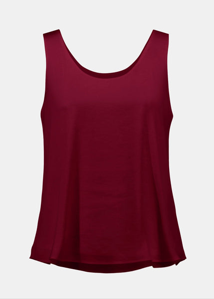 Maroon tank top on a light gray background