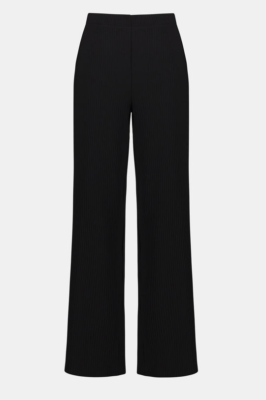 Joseph Ribkoff Pleated Scuba Crepe Wide Leg Pant in Black