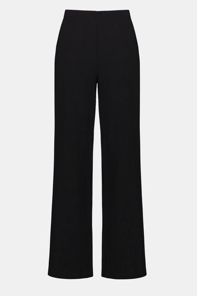 Joseph Ribkoff Pleated Scuba Crepe Wide Leg Pant in Black