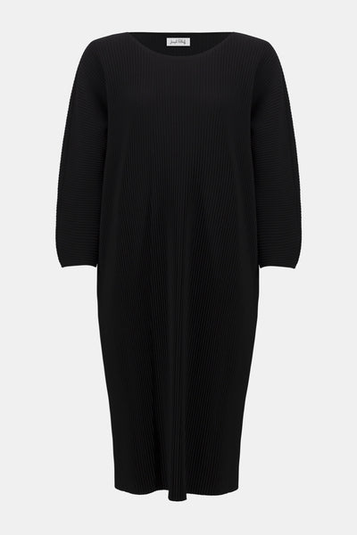 Joseph Ribkoff Pleated Scuba Crepe Dress in Black