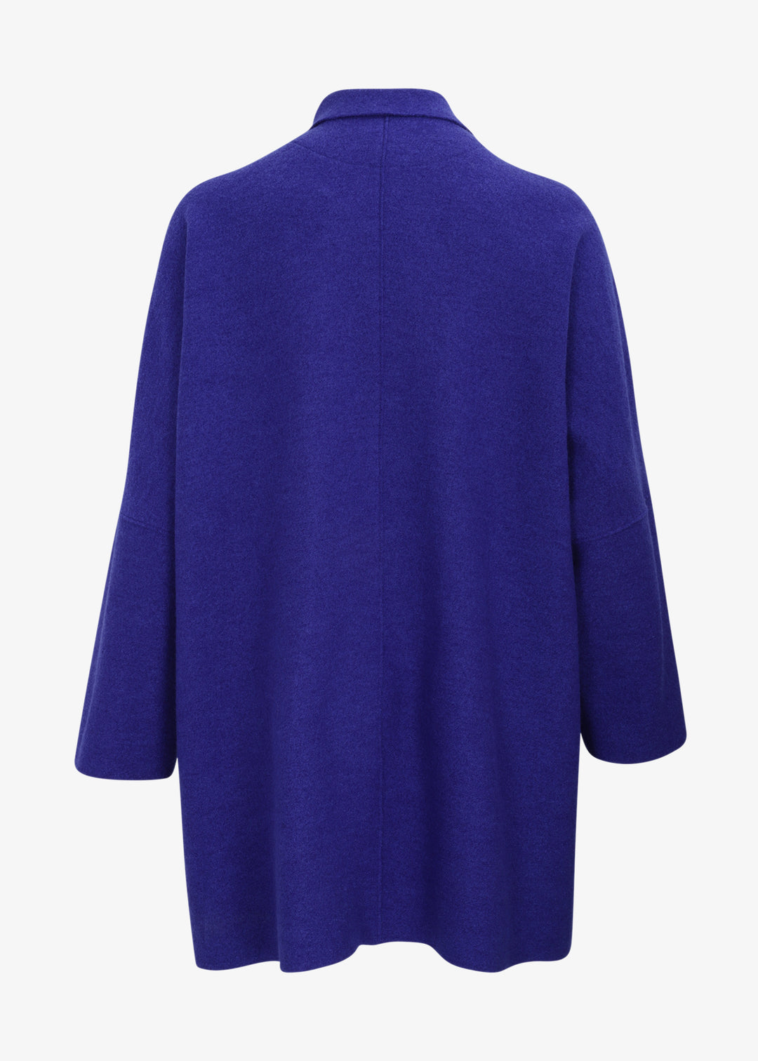 Oska Boiled wool Long Coat with Collar in Clematis