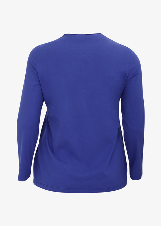 Oska Classic Long Sleeve Scoopneck Tee in Clematis
