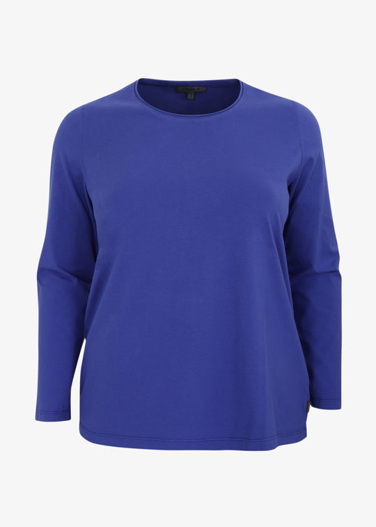 Oska Classic Long Sleeve Scoopneck Tee in Clematis