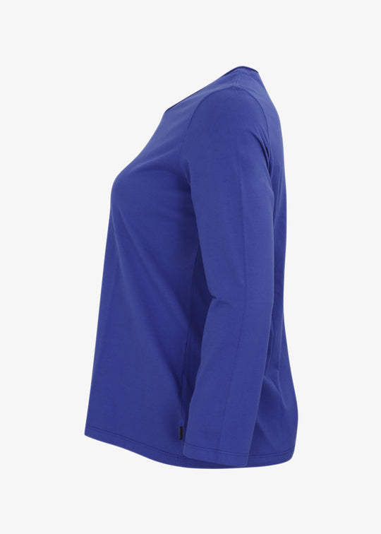 Oska Classic Long Sleeve Scoopneck Tee in Clematis