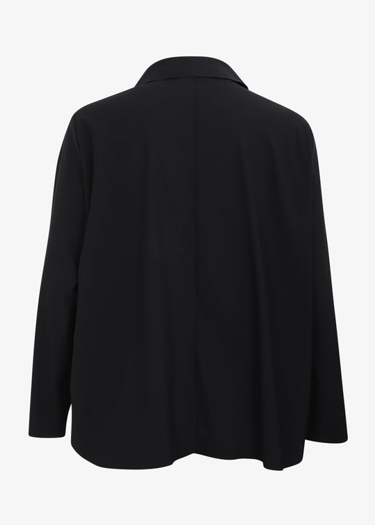 Oska High Stretch Micro Jersey Travel wear Jacket in Black