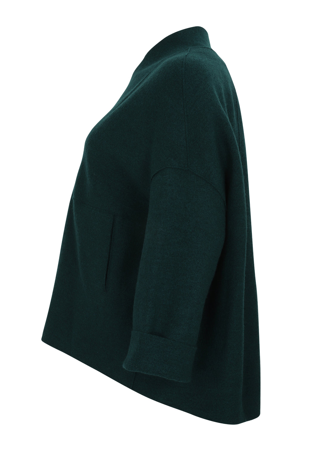 Oska Boiled Wool Short Jacket in Bottle