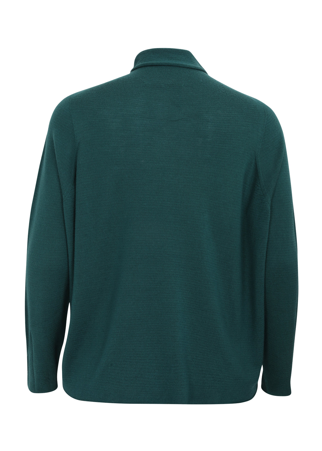 Oska Merino Wool Garment Dyed Mockneck Pullover in Bottle