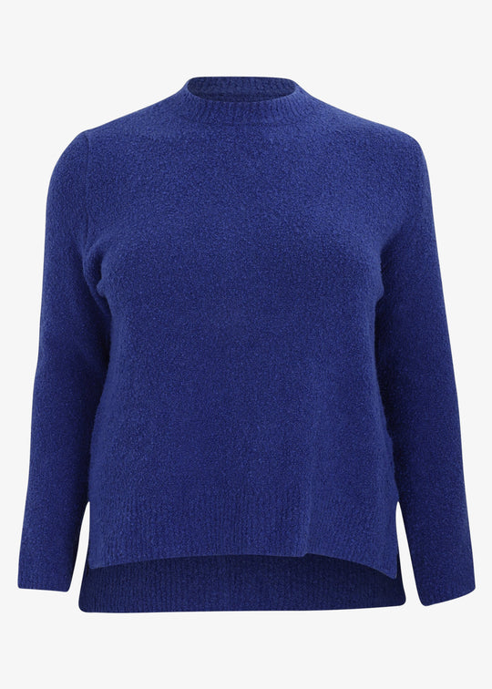 Blue sweater on a white background