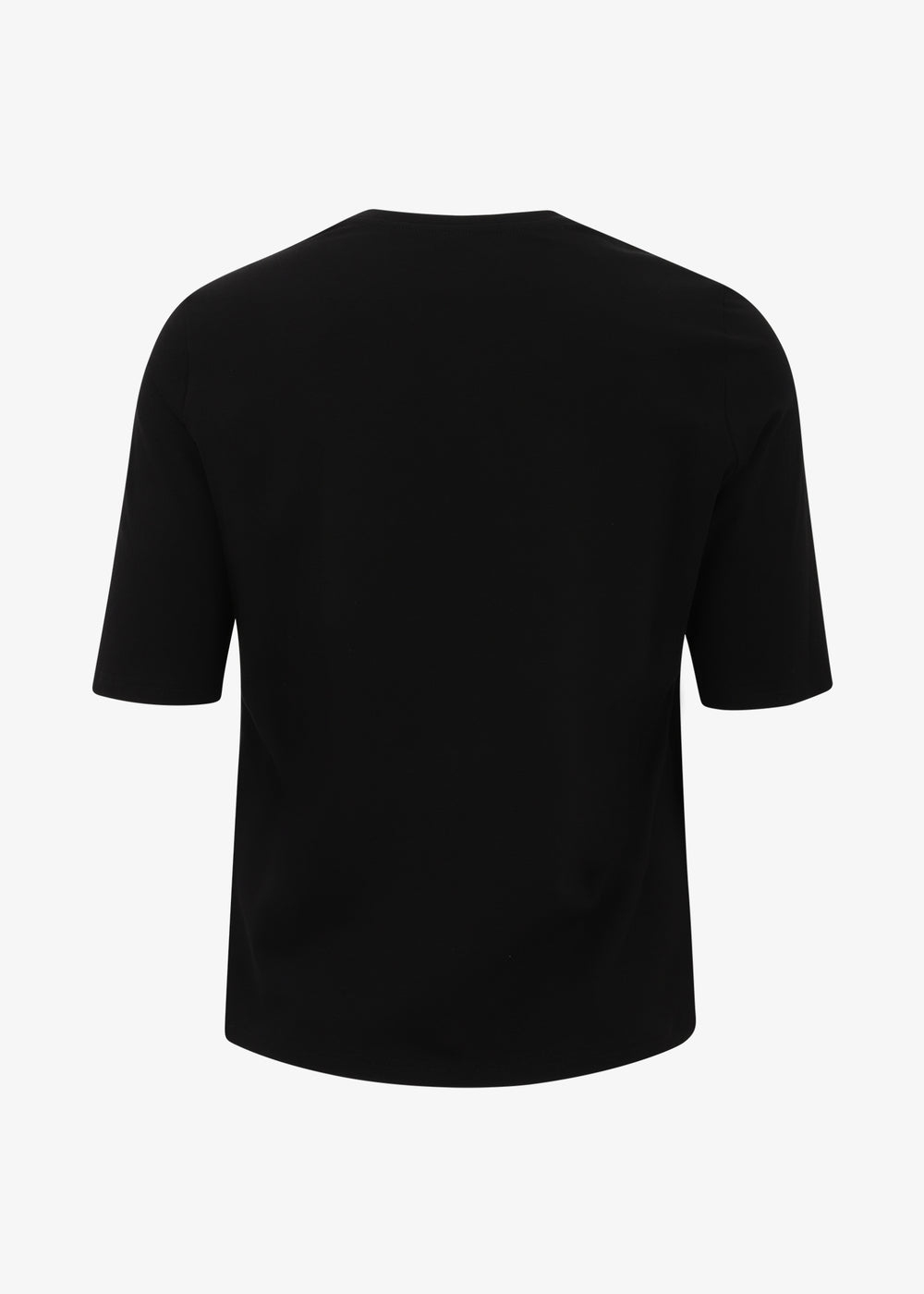 I'Cona Scoop neck Elbow Sleeve Tee in Black