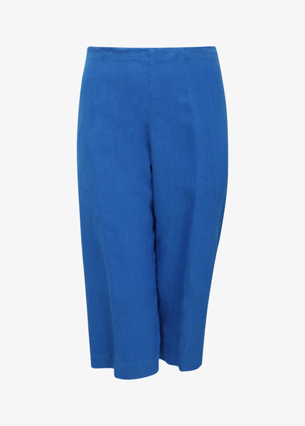 Bryn Walker Light Linen Capri Pant with Stretch Waist in Evia