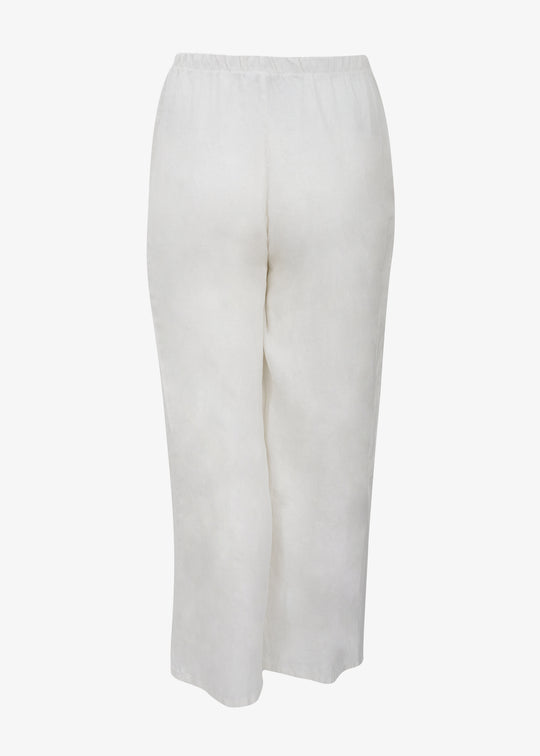 Bryn Walker Light Linen Travel Pant in Cream