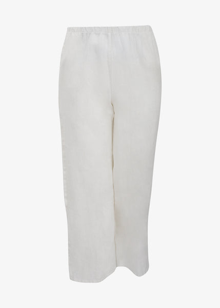 Bryn Walker Light Linen Travel Pant in Cream