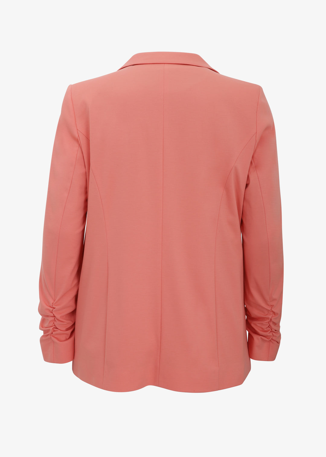 Verpass Stretch Blazer with Rouched Sleeve in Coral