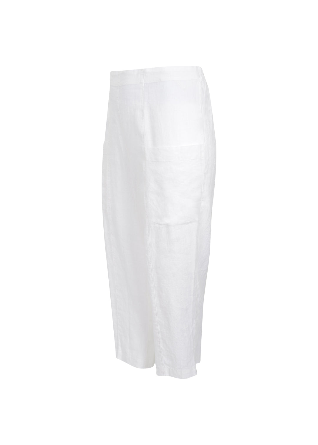 Toni T. Classic Linen Stretch Waist Pull on Pant in White
