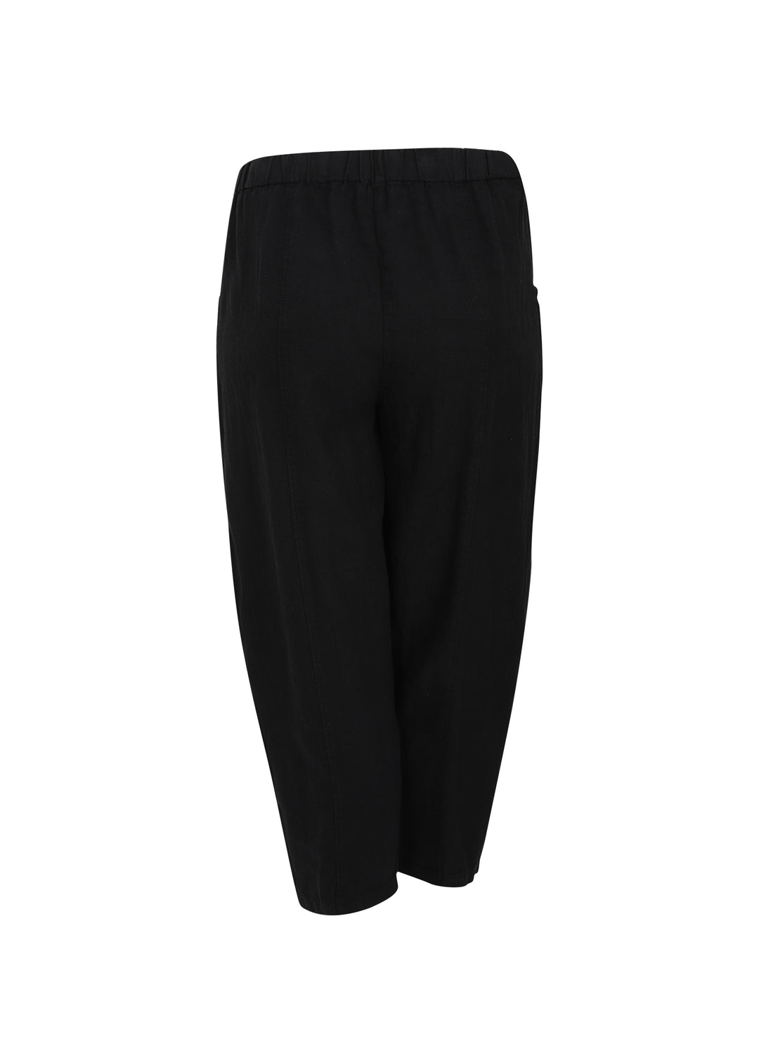 Toni T. Pure Linen Pull On Banana Leg Pant in Black